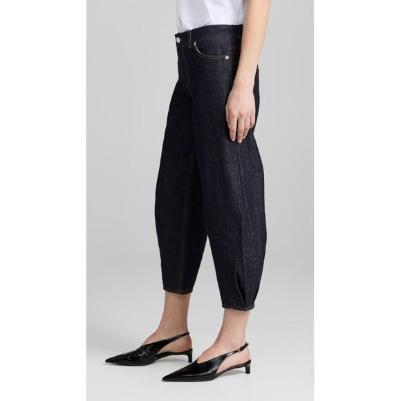 Tibi Indigo Denim Brancusi Jean Barrel Blue Women’s Size 32 / 14US NWT - Picture 5 of 16